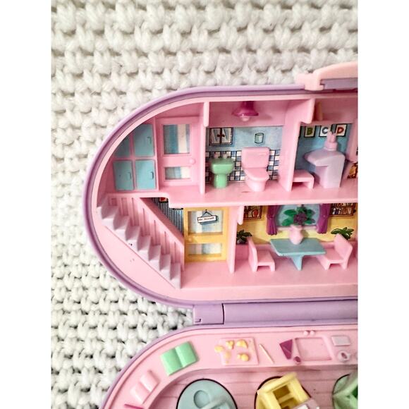 Polly Pocket Bluebird 1992 Stampin' School Play Set 4 Stamps Missing Desk Figure - Picture 2 of 9